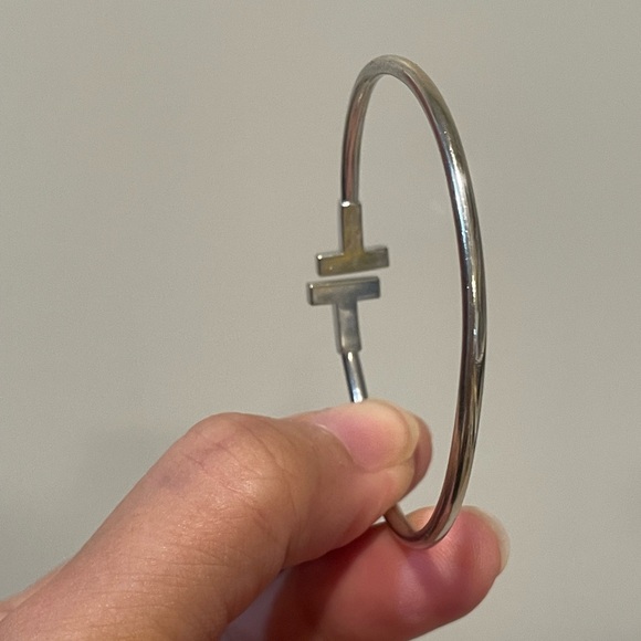 Tiffany & Co. T diamond wire bracelet 18k white gold - Picture 2 of 3